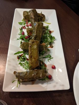 Warak-Inab - Fresh grape leaves stuffed with rice, onions, parsley, and lemon
olive oil. at Casalot in Berlin