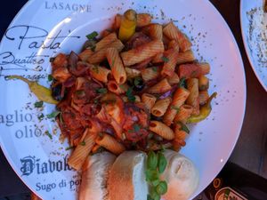 Pasta Aglio e Olio (6,40€) - 4/5. at Oregano Pizza Imbiss in Berlin