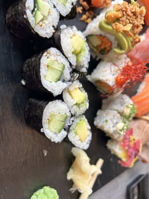 Plateau de 15 sushis vegans  at Yumidori in Chamonix-mont-blanc