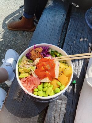 Tofu poke bowl at Yumidori in Chamonix-mont-blanc