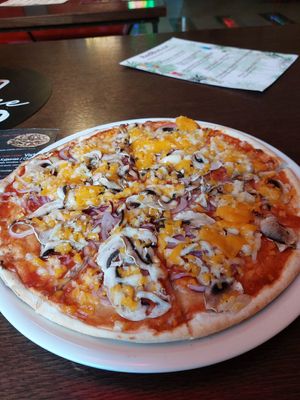 vegan pizza - medium size at RedBus.LV in Jurmala