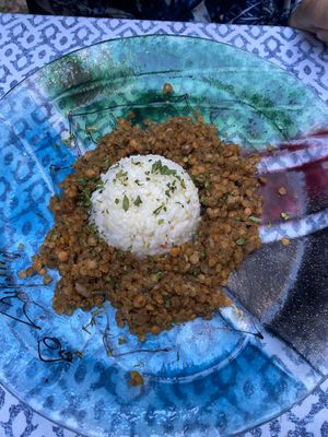 Rice and lentils   at Kamene Price in Bale