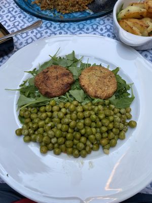 Falafel with peas   at Kamene Price in Bale