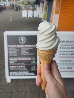 Vegan vanilla whippy at Harbourside Flavours in Bridlington