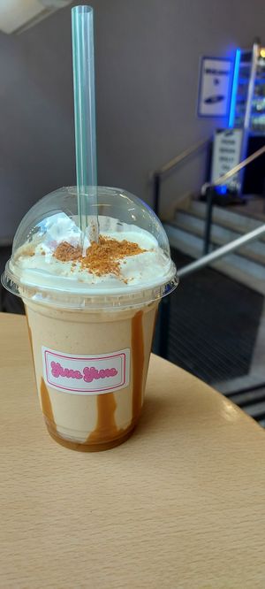 Delightful biscoff milkshake :) at YumYum in Manchester