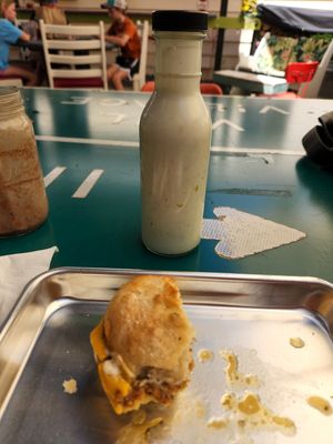 So I was so enchanted eating my breakfast sandwhich I forgot to take a photo before. 😁 Also grabbed a bottle of the ranch on another reviewer's suggestion at Slapped Woodfired Pizza - Pop Up in Minturn