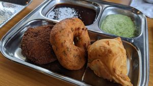 Potato Bonda, Veggie Cutlet at The Madras Cafe in Ocala