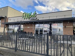 Exterior-entrance and outdoor seating  at Mint Bistro in Milford