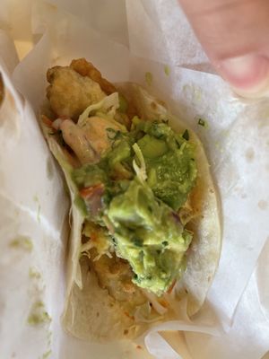 baja taco   at Tacotarian in San Diego