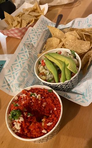 Mexican corn and cauli ceviche   at Tacotarian in San Diego