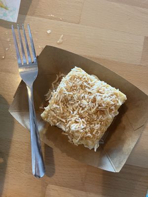 coconut cake  at Tacotarian in San Diego