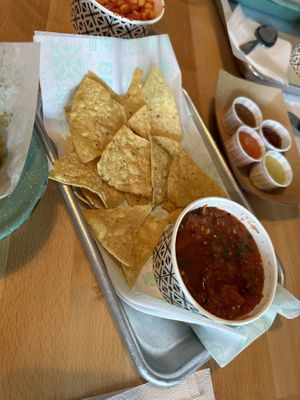 Chips and salsa  at Tacotarian in San Diego