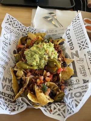 Nachos with chorizo  at Tacotarian in San Diego