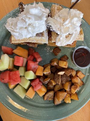 chicken and waffles   at Tacotarian in San Diego