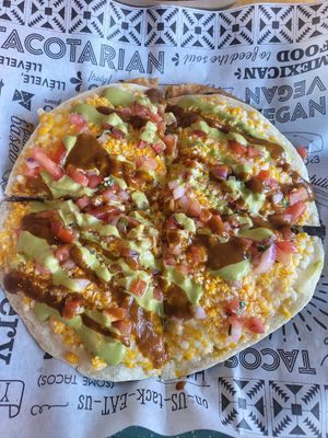 Mexican Pizza special at Tacotarian in San Diego