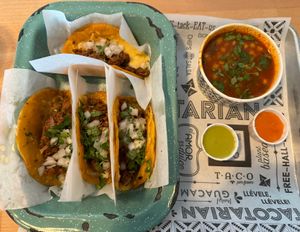birria tacos   at Tacotarian in San Diego