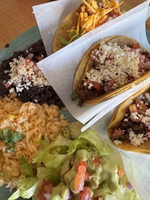 Taco Platterrs  at Tacotarian in San Diego