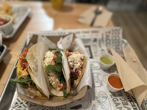 Three different tacos #Veganuary at Tacotarian in San Diego