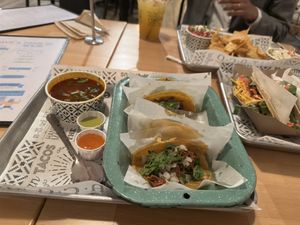 Nachos and cocktails #Veganuary at Tacotarian in San Diego