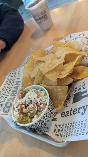 Chips and guac at Tacotarian in San Diego
