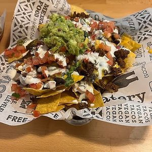 nachos at Tacotarian in San Diego