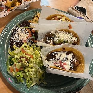 taco platter at Tacotarian in San Diego