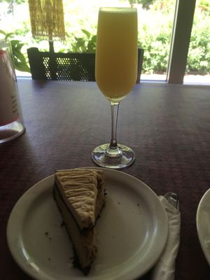 Mocha Cheesecake and Mimosa at Pianta at the New Deal Cafe in Greenbelt