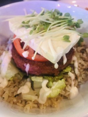 California burger bowl at Pianta at the New Deal Cafe in Greenbelt