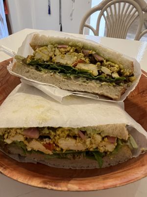 Breakfast Sandwich is hella yum  at Plant Based Paradise - Kaimuki in Honolulu
