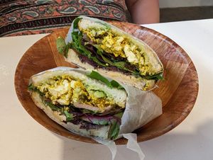 Breakfast sandwich at Plant Based Paradise - Kaimuki in Honolulu