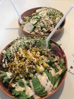 Breakfast bowl and tofu poke bowl 😋  at Plant Based Paradise - Kaimuki in Honolulu