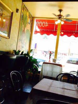 Seating inside at Sweet and Natural in Mount Rainier