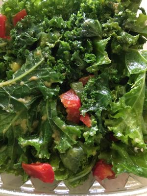 Raw kale salad at Sweet and Natural in Mount Rainier