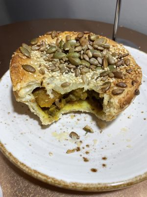 Curried lentil vegan pie    at The Fairlie Bakehouse in Fairlie