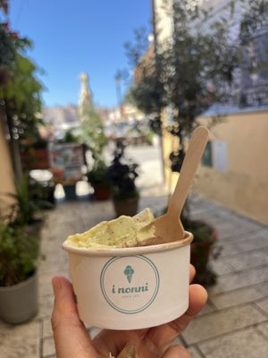 Chocobanana was delissious, pistachio ok   at Gelateria I Nonni in Rovinj