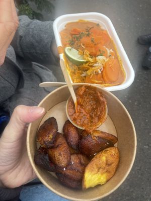 Plantain and stew 🍲   at Baobab - Food Stand in Copenhagen