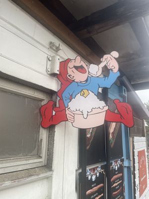 That is the happy face you do when you eat it!   at Baobab - Food Stand in Copenhagen