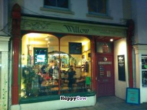 Taken outside by my mate Mr P at Willow Vegetarian Garden Restaurant in Totnes