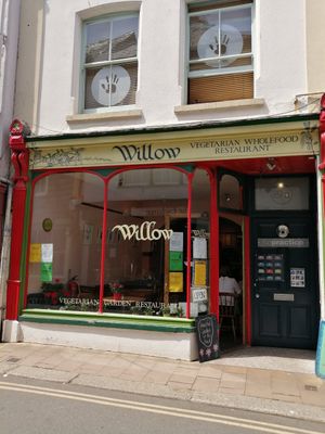 The outside. at Willow Vegetarian Garden Restaurant in Totnes