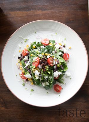 Black bean & corn - sub cheese - vegan  at Taste in Chatham