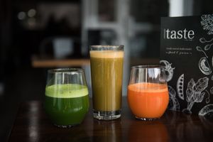Fresh pressed juice daily flavour   at Taste in Chatham
