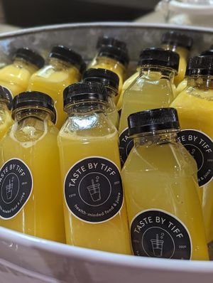 Fresh pineapple orange juice at Taste in Chatham