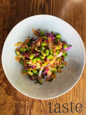 Edamame peanut salad at Taste in Chatham