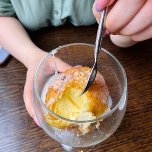 Deep fried ice cream  at Sen Viet Vegan in Edinburgh
