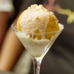 Deep fried ice cream at Sen Viet Vegan in Edinburgh