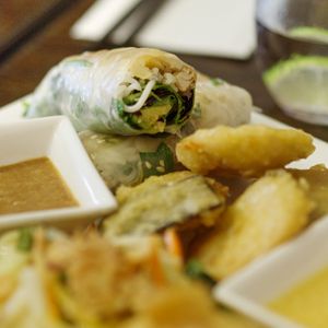 Summer rolls at Sen Viet Vegan in Edinburgh