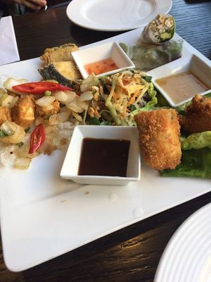 starter plate at Sen Viet Vegan in Edinburgh