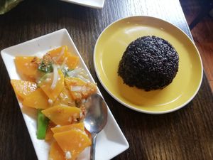 Pumpkin and black rice at Sen Viet Vegan in Edinburgh