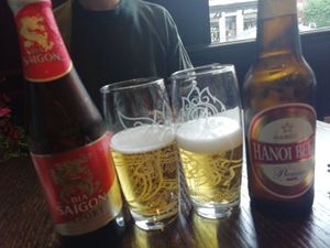 Beers at Sen Viet Vegan in Edinburgh