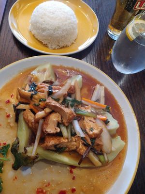 Grilled aubergine dish at Sen Viet Vegan in Edinburgh